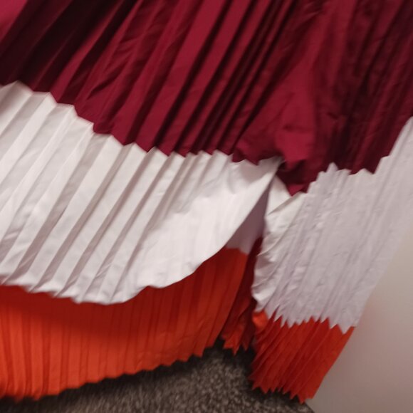 Ashley Stewart  size 30/32 color block jumpsuit red orange and white - Picture 11 of 11